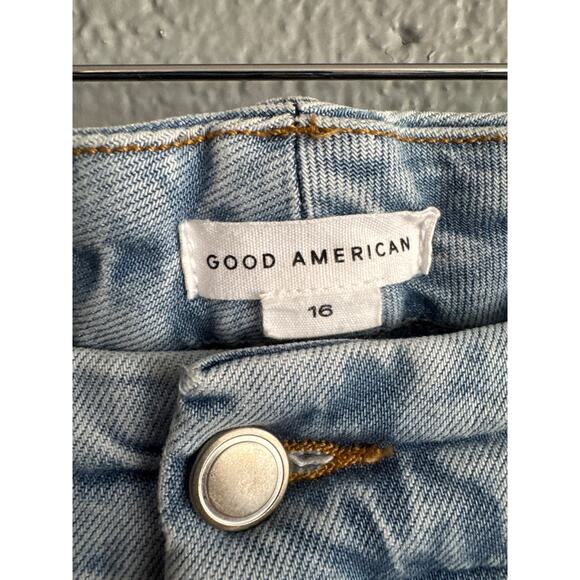 Women's Good American Good Legs Crop Mini Boot in Indigo 510 size 16 Bohemian - Picture 3 of 7